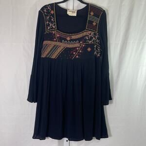 Savanna Jane Renaissance Aline Flare Dress - Women Size L - Black